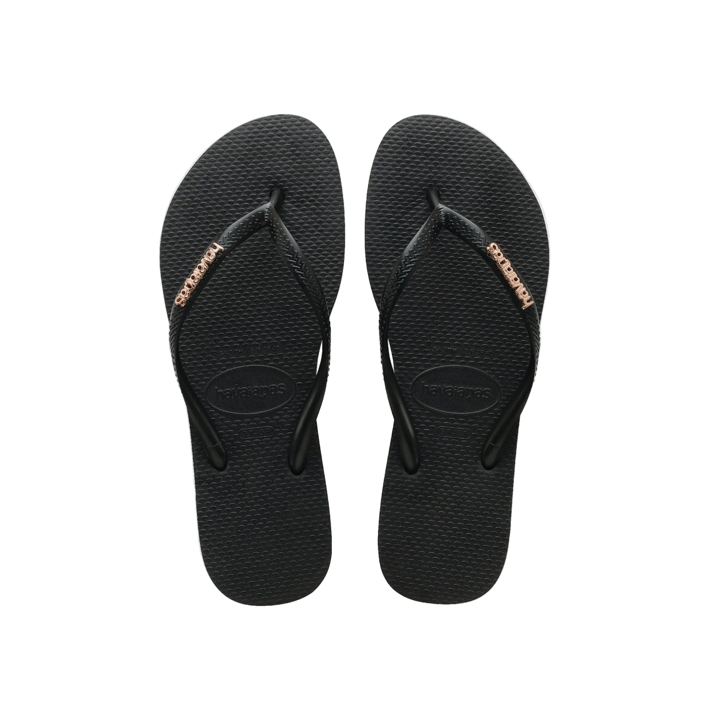 כפכפי האווינס נשים SLIM LOGO METALLIC