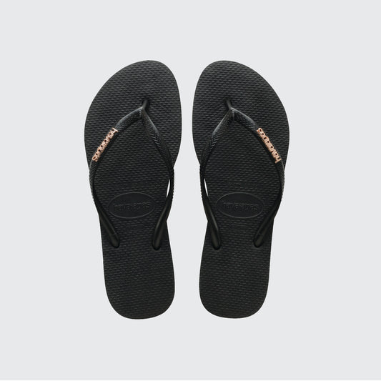 כפכפי האווינס נשים SLIM LOGO METALLIC