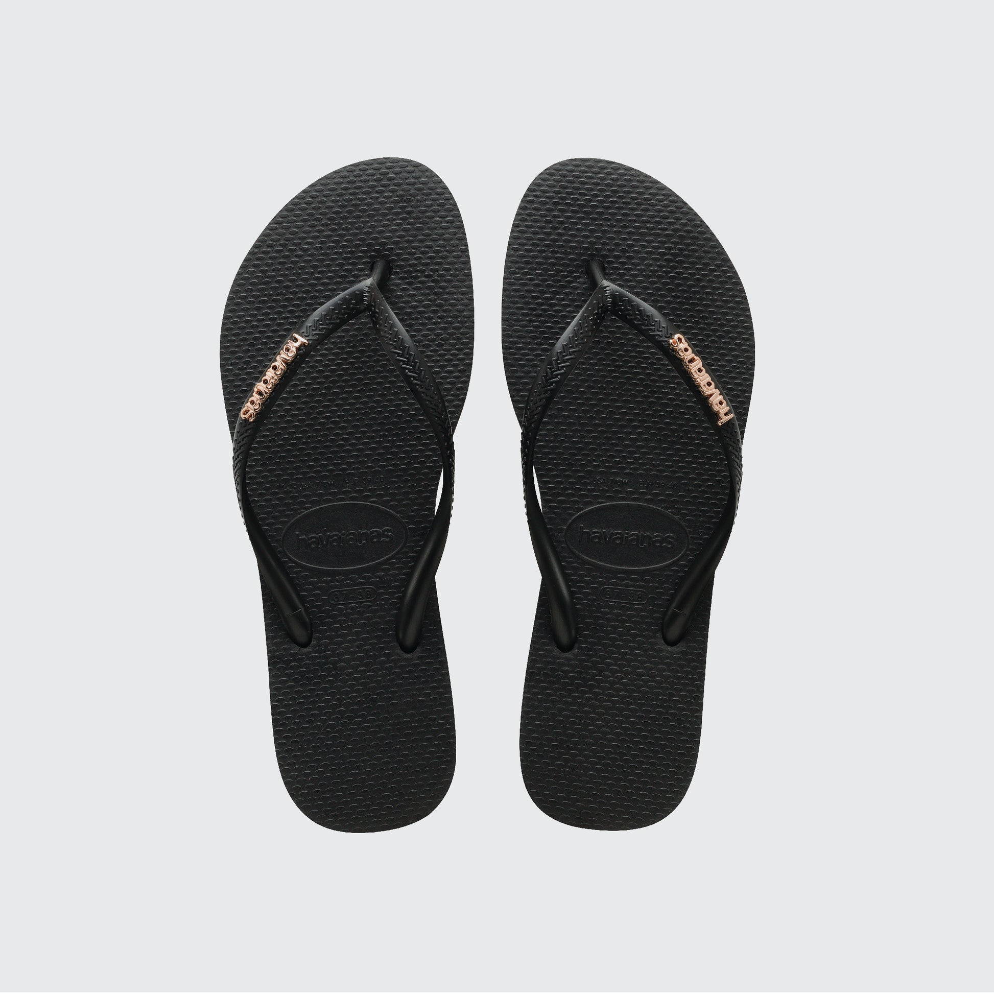 כפכפי האווינס נשים SLIM LOGO METALLIC